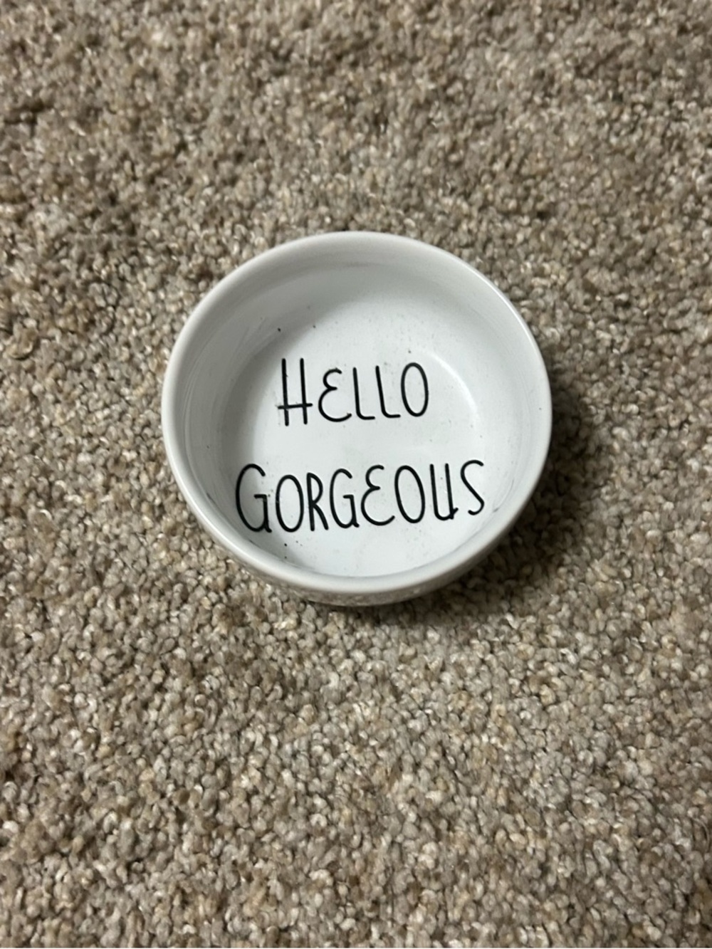 3/$10 Target White Ceramic 'Hello Gorgeous' Bathroom Trinket Dish